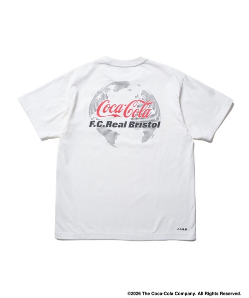 F.C.Real Bristol(エフシーレアルブリストル)の「Coca-Cola GLOBE LOGO EMBLEM POCKET TEE(Tシャツ/カットソー・メンズ・ネイビー/ブラック/オレンジ/ホワイト・MEDIUM/SMALL/XX-LARGE/X-LARGE/LARGE)」の1枚目の写真