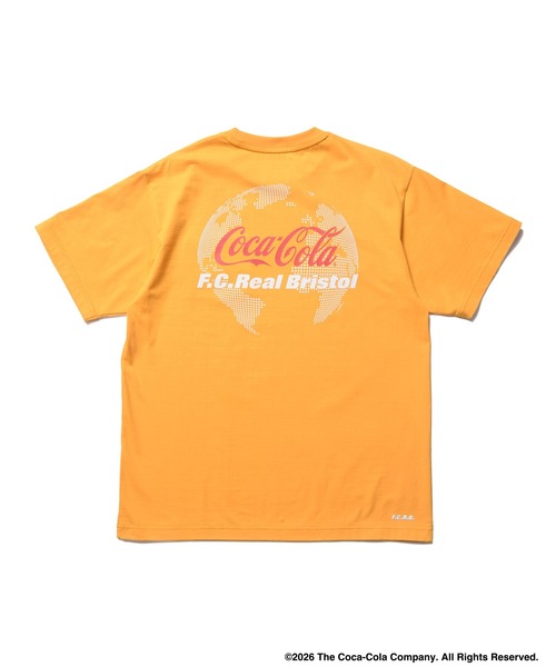 F.C.Real Bristol(エフシーレアルブリストル)の「Coca-Cola GLOBE LOGO EMBLEM POCKET TEE(Tシャツ/カットソー・メンズ・ネイビー/ブラック/オレンジ/ホワイト・MEDIUM/SMALL/XX-LARGE/X-LARGE/LARGE)」の2枚目の写真