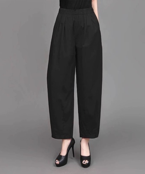 mielu(ミエル)の「ワイドテーパードパンツ(その他パンツ・レディース・ベージュ/ブラック・LARGE/MEDIUM)」の8枚目の写真