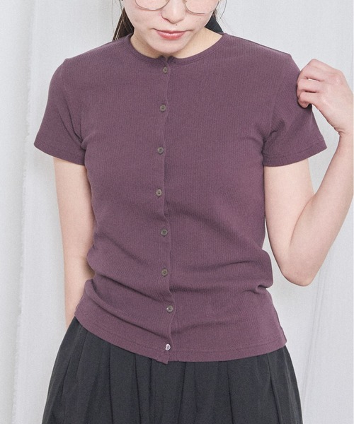 fig Ｌondon（フィグロンドン）の「Hi-twist tereko pullover（Tシャツ/カットソー・レディース・サックスブルー/ブラック/ボルドー・FREE）」の3枚目の写真