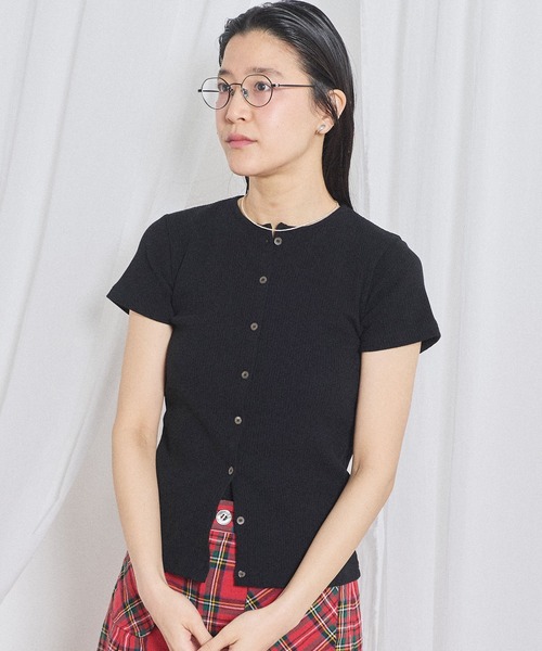 fig Ｌondon（フィグロンドン）の「Hi-twist tereko pullover（Tシャツ/カットソー・レディース・サックスブルー/ブラック/ボルドー・FREE）」の2枚目の写真
