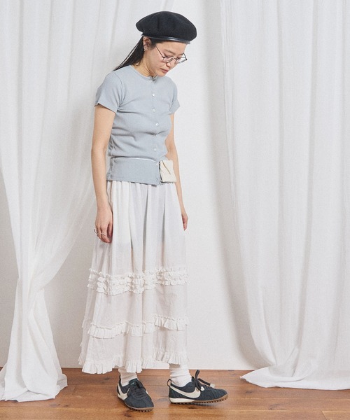 fig Ｌondon（フィグロンドン）の「Hi-twist tereko pullover（Tシャツ/カットソー・レディース・サックスブルー/ブラック/ボルドー・FREE）」の22枚目の写真