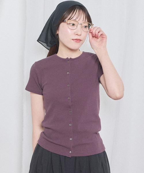 fig Ｌondon（フィグロンドン）の「Hi-twist tereko pullover（Tシャツ/カットソー・レディース・サックスブルー/ブラック/ボルドー・FREE）」の10枚目の写真