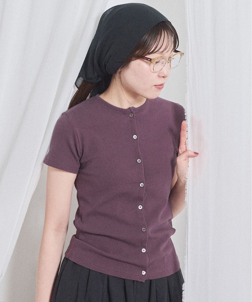fig Ｌondon（フィグロンドン）の「Hi-twist tereko pullover（Tシャツ/カットソー・レディース・サックスブルー/ブラック/ボルドー・FREE）」の12枚目の写真