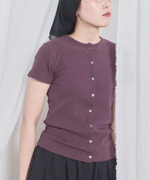 fig Ｌondon（フィグロンドン）の「Hi-twist tereko pullover（Tシャツ/カットソー・レディース・サックスブルー/ブラック/ボルドー・FREE）」の13枚目の写真