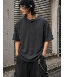 【Bls】 【ZM】【Bling Leads】ランダムテレコ ヘンリーネックTEE