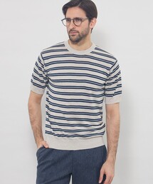 【LEON掲載】リネンボーダーニットTシャツ