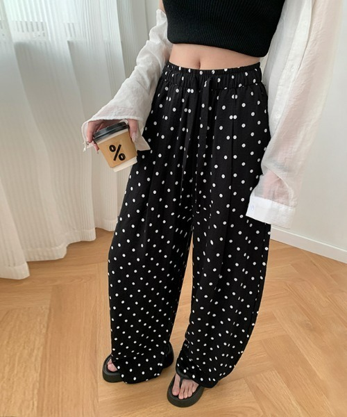 REBALANCE（リバランス）の「ドットワイドパンツ（デニムパンツ・レディース・A/B/C・MEDIUM/LARGE/X-LARGE）」の8枚目の写真