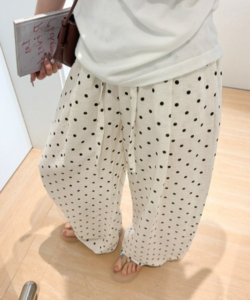 REBALANCE（リバランス）の「ドットワイドパンツ（デニムパンツ・レディース・A/B/C・MEDIUM/LARGE/X-LARGE）」の13枚目の写真
