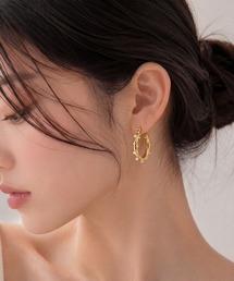 【earyear】Pearl Orbit Hoop Pierce