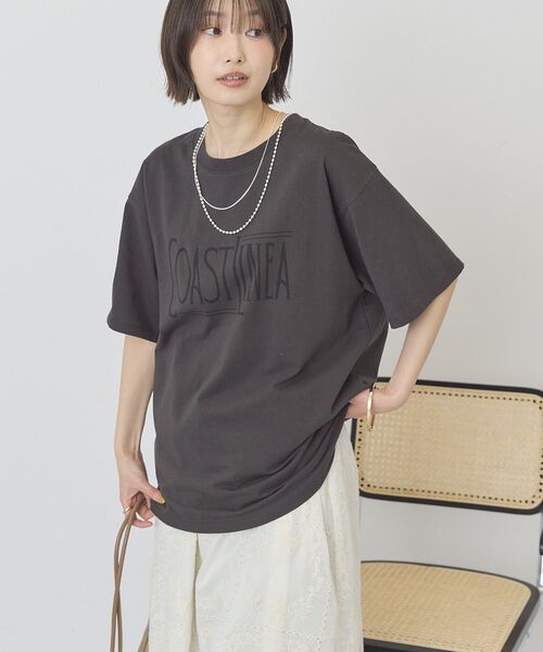 AMERICAN HOLIC(アメリカンホリック)の「COASTLINEA ロゴTシャツ(Tシャツ/カットソー・レディース・ブラウン/レッド/ブラック/チャコールグレー・FREE)」の19枚目の写真