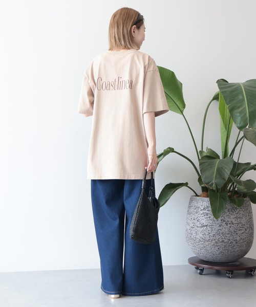 AMERICAN HOLIC(アメリカンホリック)の「COASTLINEA ロゴTシャツ(Tシャツ/カットソー・レディース・ブラウン/レッド/ブラック/チャコールグレー・FREE)」の6枚目の写真