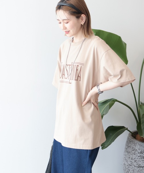 AMERICAN HOLIC(アメリカンホリック)の「COASTLINEA ロゴTシャツ(Tシャツ/カットソー・レディース・ブラウン/レッド/ブラック/チャコールグレー・FREE)」の8枚目の写真