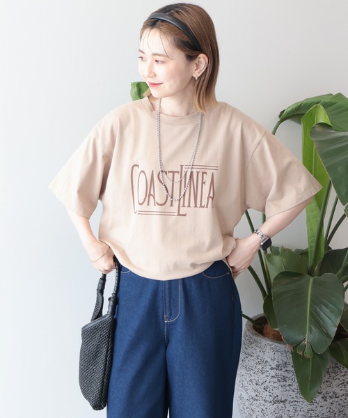 AMERICAN HOLIC(アメリカンホリック)の「COASTLINEA ロゴTシャツ(Tシャツ/カットソー・レディース・ブラウン/レッド/ブラック/チャコールグレー・FREE)」の10枚目の写真
