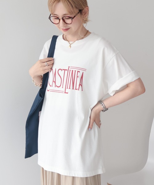 AMERICAN HOLIC(アメリカンホリック)の「COASTLINEA ロゴTシャツ(Tシャツ/カットソー・レディース・ブラウン/レッド/ブラック/チャコールグレー・FREE)」の16枚目の写真