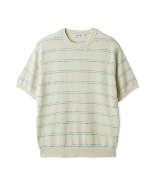 AOURE(アウール)の「トーナルカラーボーダーニット(ニット/セーター・メンズ・オレンジ/ミント・LARGE/MEDIUM)」の2枚目の写真