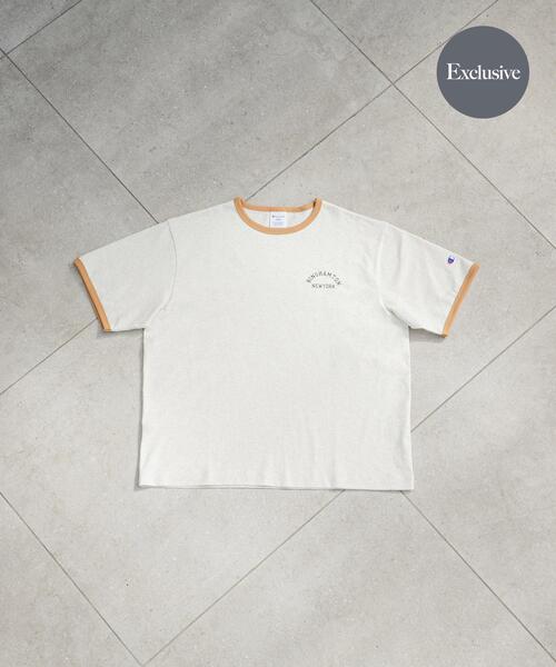 Champion(チャンピオン)の「『別注』CHAMPION×DOORS RINGER T-SHIRTS(Tシャツ/カットソー・レディース・グレー/ホワイト/オートミール・ONE)」の3枚目の写真