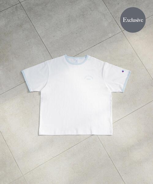 Champion(チャンピオン)の「『別注』CHAMPION×DOORS RINGER T-SHIRTS(Tシャツ/カットソー・レディース・グレー/ホワイト/オートミール・ONE)」の2枚目の写真