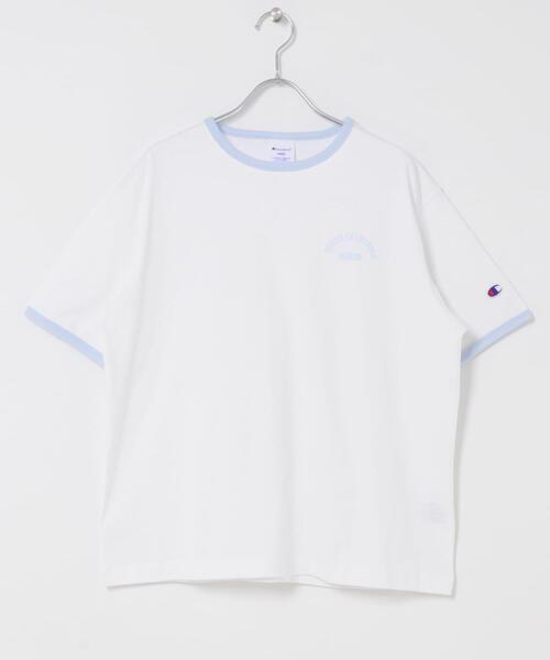Champion(チャンピオン)の「『別注』CHAMPION×DOORS RINGER T-SHIRTS(Tシャツ/カットソー・レディース・グレー/ホワイト/オートミール・ONE)」の4枚目の写真