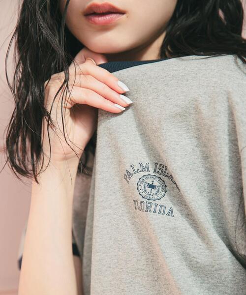 Champion(チャンピオン)の「『別注』CHAMPION×DOORS RINGER T-SHIRTS(Tシャツ/カットソー・レディース・グレー/ホワイト/オートミール・ONE)」の7枚目の写真