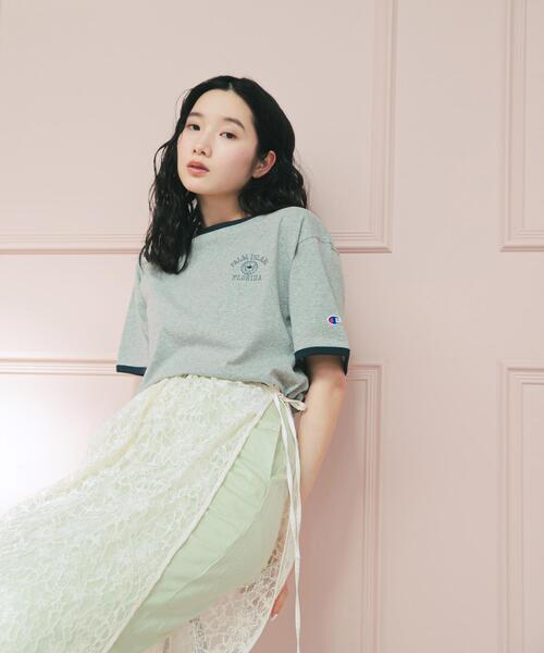 Champion(チャンピオン)の「『別注』CHAMPION×DOORS RINGER T-SHIRTS(Tシャツ/カットソー・レディース・グレー/ホワイト/オートミール・ONE)」の8枚目の写真