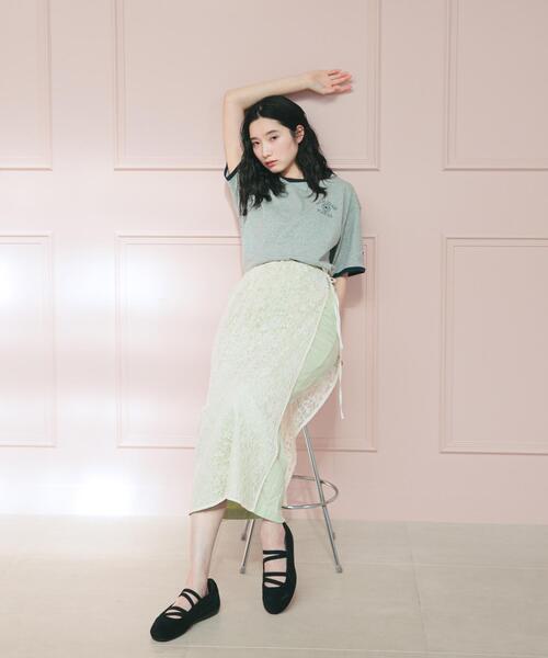 Champion(チャンピオン)の「『別注』CHAMPION×DOORS RINGER T-SHIRTS(Tシャツ/カットソー・レディース・グレー/ホワイト/オートミール・ONE)」の9枚目の写真