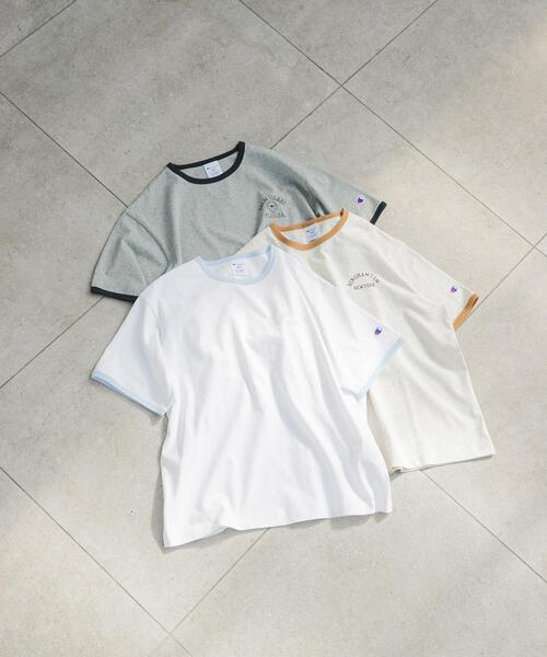 Champion(チャンピオン)の「『別注』CHAMPION×DOORS RINGER T-SHIRTS(Tシャツ/カットソー・レディース・グレー/ホワイト/オートミール・ONE)」の10枚目の写真