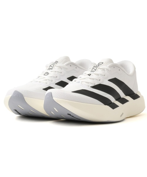 adidas(アディダス)の「adidas Adizero EVO SL WOVEN W / アディダス アディゼロ EVO SL ウーブン W(スニーカー・レディース・ホワイト・23.5cm/23.0cm/25.0cm/24.5cm/24.0cm)」の1枚目の写真