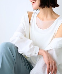 しゃがんでも胸元が安心!隠しチュールインナー