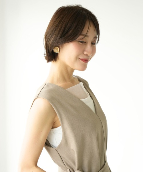 Ehre style(エーレスタイル)の「しゃがんでも胸元が安心!隠しチュールインナー(キャミソール・レディース・ブラック/グレー/ホワイト・FREE)」の19枚目の写真