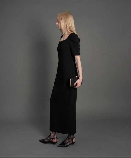My shawty(マイシャウティー)の「big ribon buistier dress(ドレス・レディース・グレイッシュベージュ/ブラック×ベージュ・FREE)」の7枚目の写真