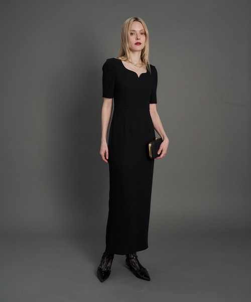 My shawty(マイシャウティー)の「big ribon buistier dress(ドレス・レディース・グレイッシュベージュ/ブラック×ベージュ・FREE)」の6枚目の写真