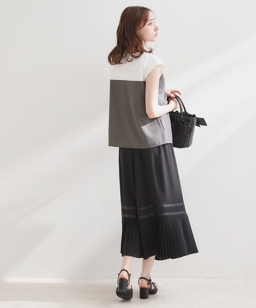 couture brooch(クチュールブローチ)の「【接触冷感・UVカット・洗える】リボンベア ドッキングトップス(Tシャツ/カットソー・レディース・ブラウン系5/チャコール/ネイビー系4・38/40/36/42)」の6枚目の写真