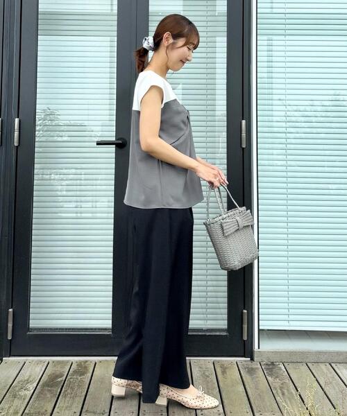 couture brooch(クチュールブローチ)の「【接触冷感・UVカット・洗える】リボンベア ドッキングトップス(Tシャツ/カットソー・レディース・ブラウン系5/チャコール/ネイビー系4・38/40/36/42)」の12枚目の写真