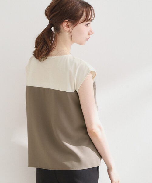 couture brooch(クチュールブローチ)の「【接触冷感・UVカット・洗える】リボンベア ドッキングトップス(Tシャツ/カットソー・レディース・ブラウン系5/チャコール/ネイビー系4・38/40/36/42)」の20枚目の写真