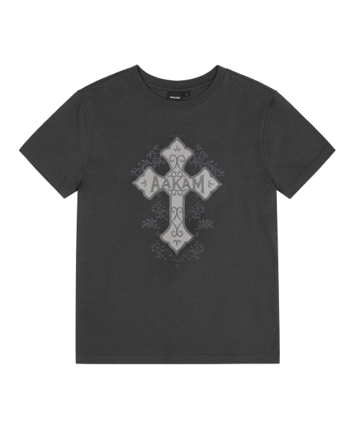 AAKAM(アーカム)の「AKM CROS2 Half Top (Dark Gray)(Tシャツ/カットソー・レディース・その他・1/2/3)」の1枚目の写真