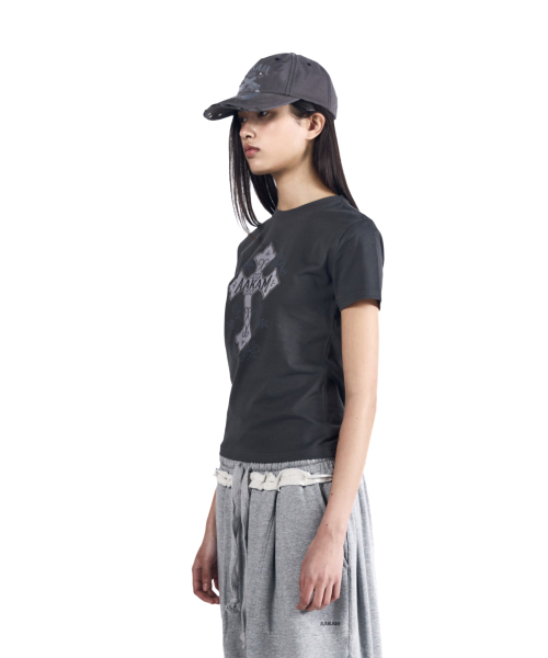 AAKAM(アーカム)の「AKM CROS2 Half Top (Dark Gray)(Tシャツ/カットソー・レディース・その他・1/2/3)」の5枚目の写真
