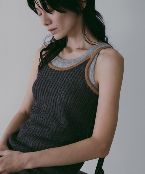 anuke（アンヌーク）の「Piping Cami Onepiece（ワンピース・レディース・ナチュラル/ネイビー・36inch/38inch）」の5枚目の写真