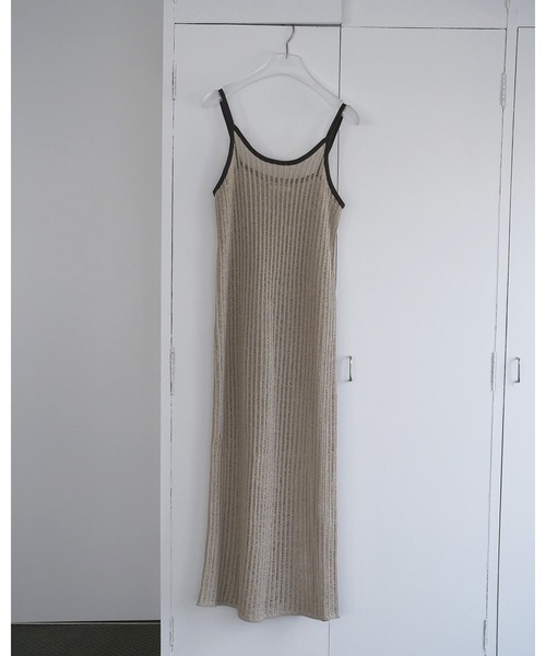 anuke（アンヌーク）の「Piping Cami Onepiece（ワンピース・レディース・ナチュラル/ネイビー・36inch/38inch）」の11枚目の写真