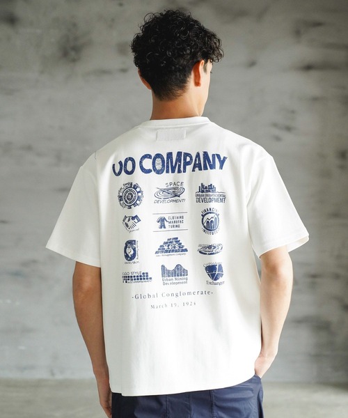 UNIVERSAL OVERALL（ユニバーサルオーバーオール）の「【UNIVERSAL OVERALL】別注ポンチプリントTシャツ[速乾・シワ軽減]（Tシャツ/カットソー・メンズ・チャコール/オフホワイト・LARGE/MEDIUM）」の21枚目の写真