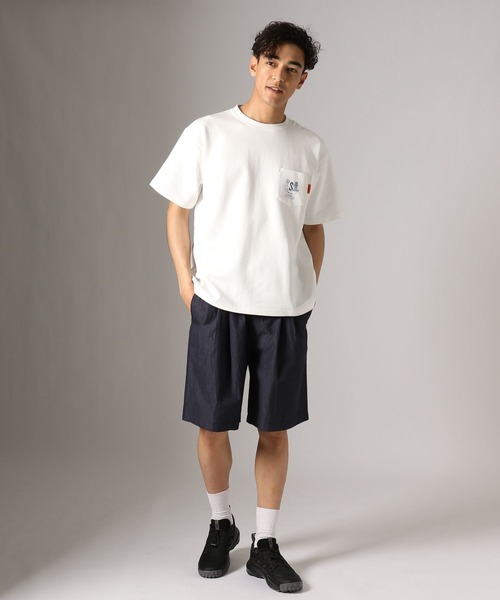 UNIVERSAL OVERALL（ユニバーサルオーバーオール）の「【UNIVERSAL OVERALL】別注ポンチプリントTシャツ[速乾・シワ軽減]（Tシャツ/カットソー・メンズ・チャコール/オフホワイト・LARGE/MEDIUM）」の20枚目の写真
