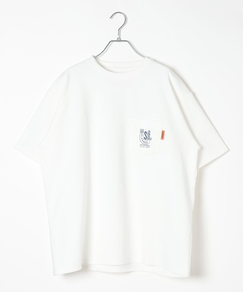 UNIVERSAL OVERALL（ユニバーサルオーバーオール）の「【UNIVERSAL OVERALL】別注ポンチプリントTシャツ[速乾・シワ軽減]（Tシャツ/カットソー・メンズ・チャコール/オフホワイト・LARGE/MEDIUM）」の15枚目の写真