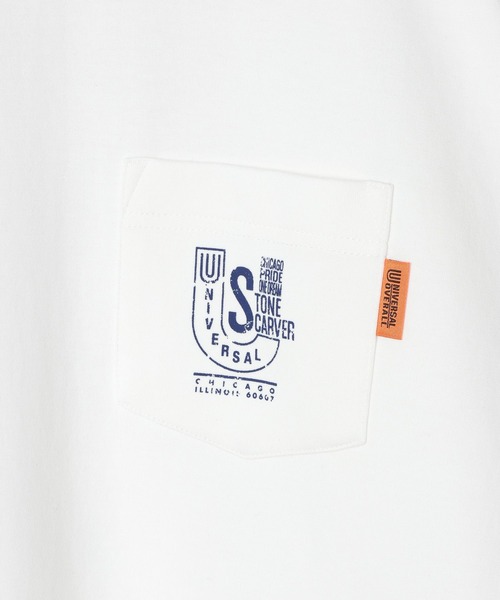 UNIVERSAL OVERALL（ユニバーサルオーバーオール）の「【UNIVERSAL OVERALL】別注ポンチプリントTシャツ[速乾・シワ軽減]（Tシャツ/カットソー・メンズ・チャコール/オフホワイト・LARGE/MEDIUM）」の14枚目の写真