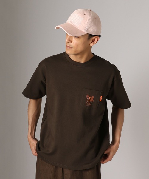 UNIVERSAL OVERALL（ユニバーサルオーバーオール）の「【UNIVERSAL OVERALL】別注ポンチプリントTシャツ[速乾・シワ軽減]（Tシャツ/カットソー・メンズ・チャコール/オフホワイト・LARGE/MEDIUM）」の10枚目の写真