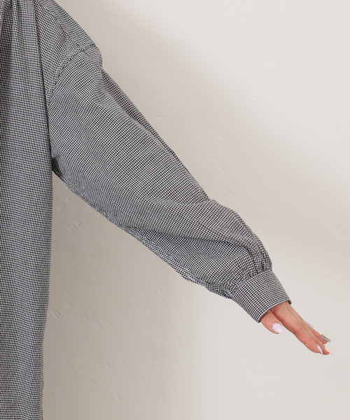 JOURNAL STANDARD LUXE（ジャーナルスタンダード　ラックス）の「【ARMEN】SEERSUCKER GINGHAM WORK  SHIRT（シャツ/ブラウス・レディース・ブラック系その他・2）」の11枚目の写真