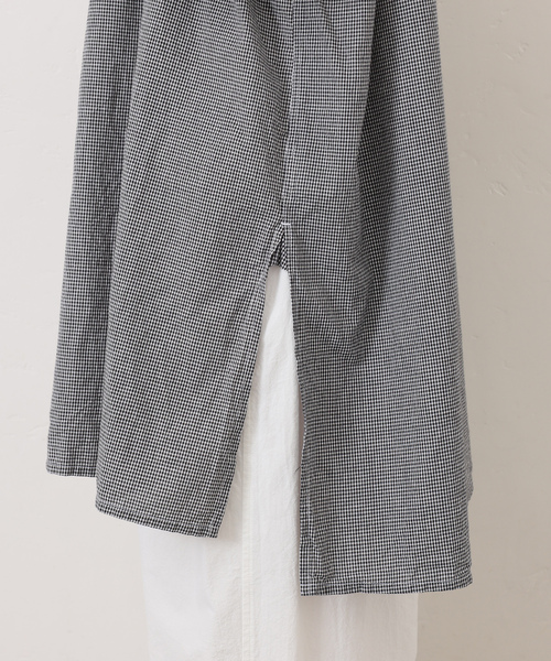 JOURNAL STANDARD LUXE（ジャーナルスタンダード　ラックス）の「【ARMEN】SEERSUCKER GINGHAM WORK  SHIRT（シャツ/ブラウス・レディース・ブラック系その他・2）」の14枚目の写真