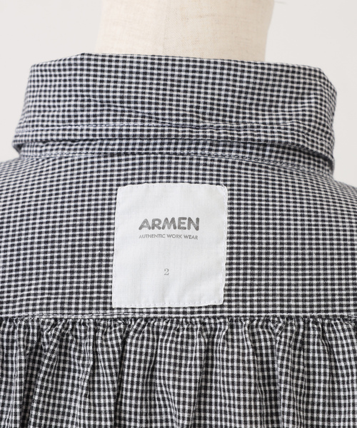 JOURNAL STANDARD LUXE（ジャーナルスタンダード　ラックス）の「【ARMEN】SEERSUCKER GINGHAM WORK  SHIRT（シャツ/ブラウス・レディース・ブラック系その他・2）」の17枚目の写真