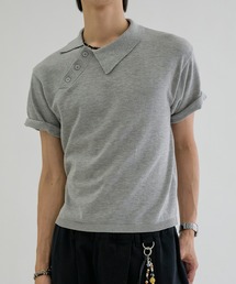 Asymmetry neck polo / アシンメトリーネックポロ