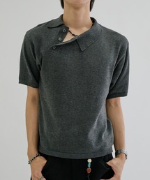 Asymmetry neck polo / アシンメトリーネックポロ