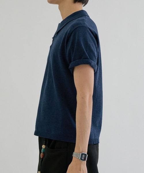 EPNK(イーピーエヌケー)の「Asymmetry neck polo / アシンメトリーネックポロ(ポロシャツ・メンズ・ネイビー/グレー/チャコールグレー・SMALL/MEDIUM/LARGE)」の22枚目の写真